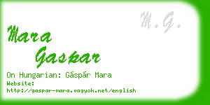 mara gaspar business card